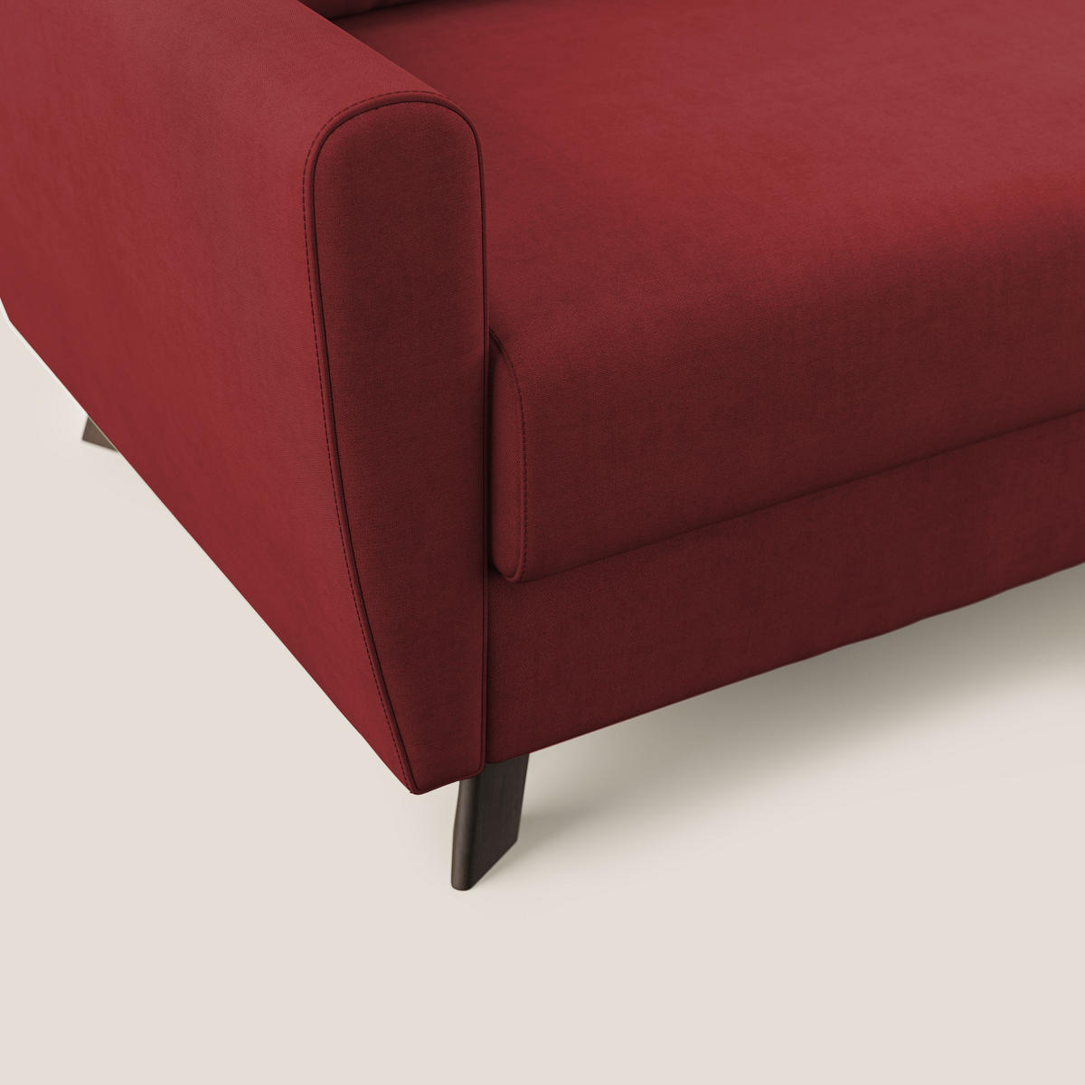 SCHLAFSOFA Callisto - Rot, Textil (208/97/96cm) - Divani.store