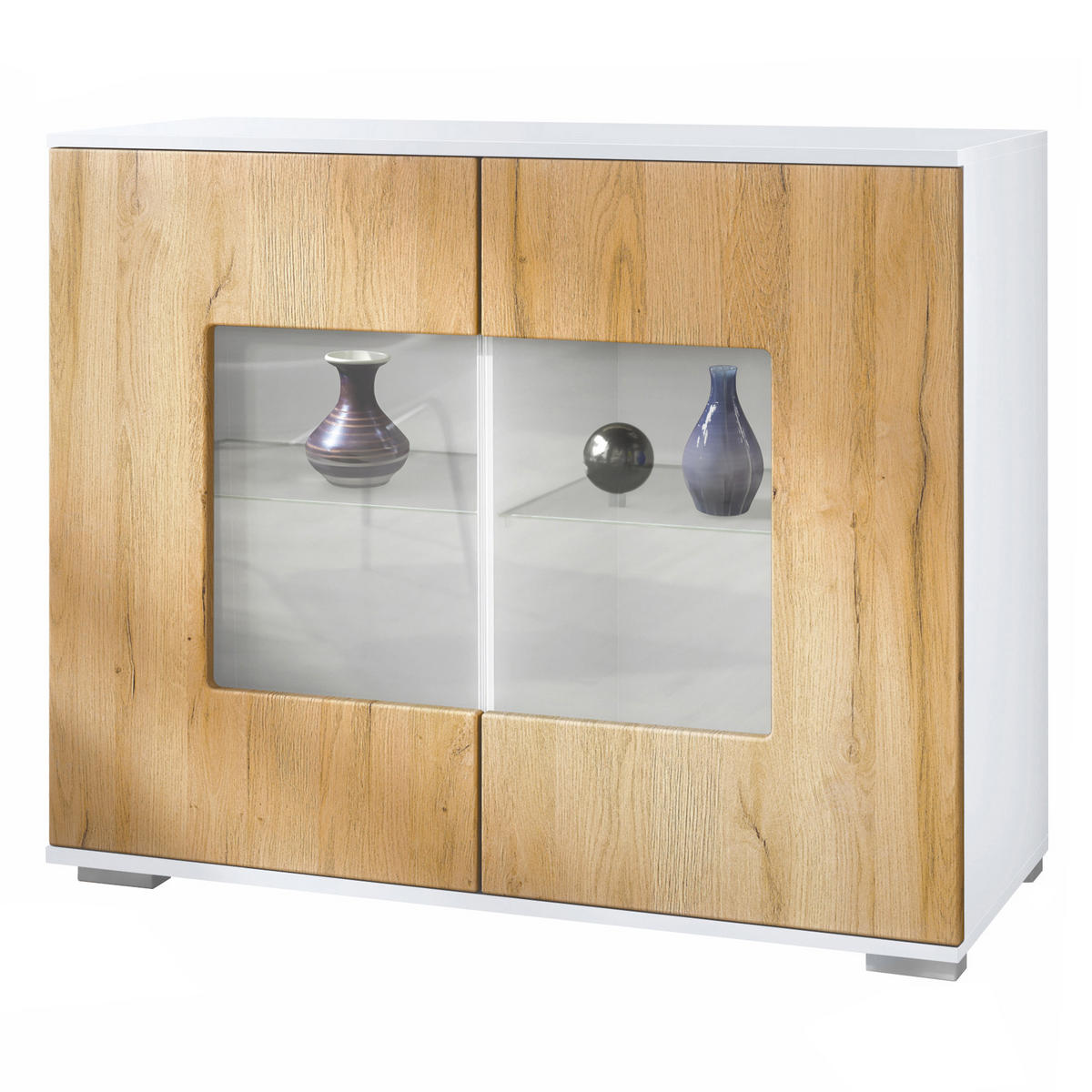KOMMODE Grömitz Eiche Natur - Eichefarben, Holzwerkstoff (92.5/75.5/35cm) - Vladon