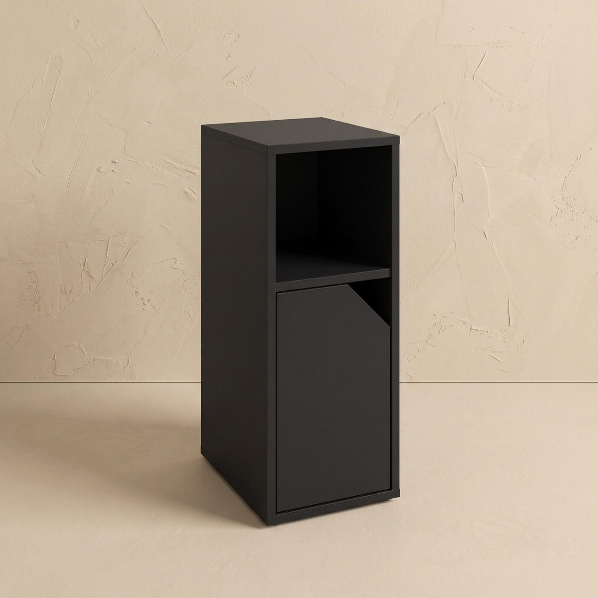 SCHRANK mit Türen 25/34/61,5 cm - Schwarz, Holzwerkstoff (34/61.5/25cm) - SCENA LIVING