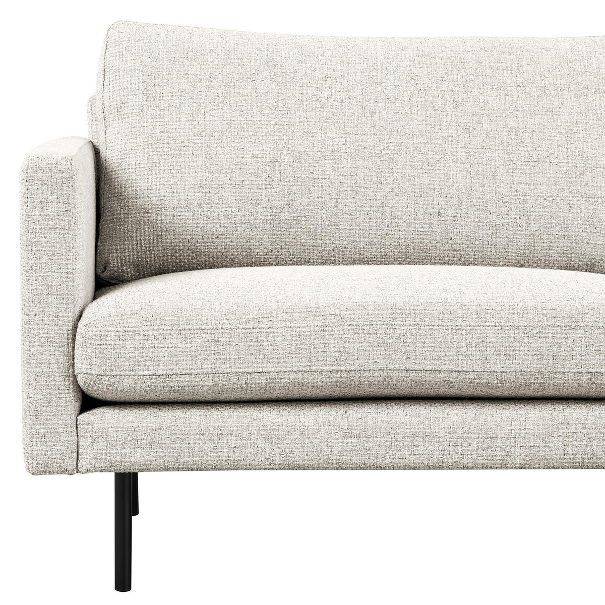 3-SITZER SOFA - Hellgrau, Textil/Metall (196/82/94cm) - home24