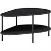 COUCHTISCH Lume in Tropfenform mit Metallgestell, schwarz - Schwarz, Holzwerkstoff (65/90/45cm) - Beautysofa