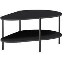 COUCHTISCH Lume in Tropfenform mit Metallgestell, schwarz - Schwarz, Holzwerkstoff (65/90/45cm) - Beautysofa