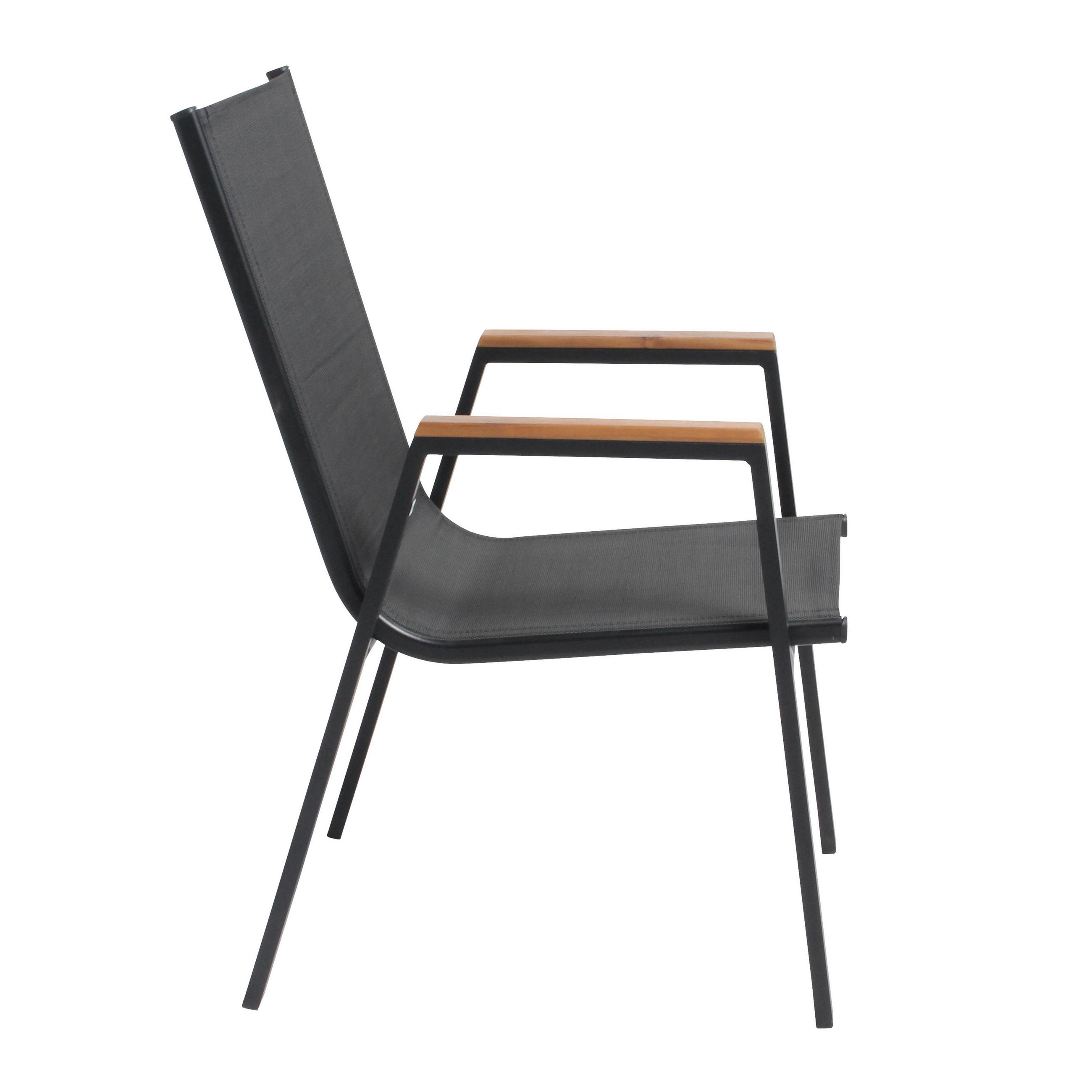 GARTENSTUHL 2-tlg., Grau - Grau, Holz (62/56cm) - Oviala