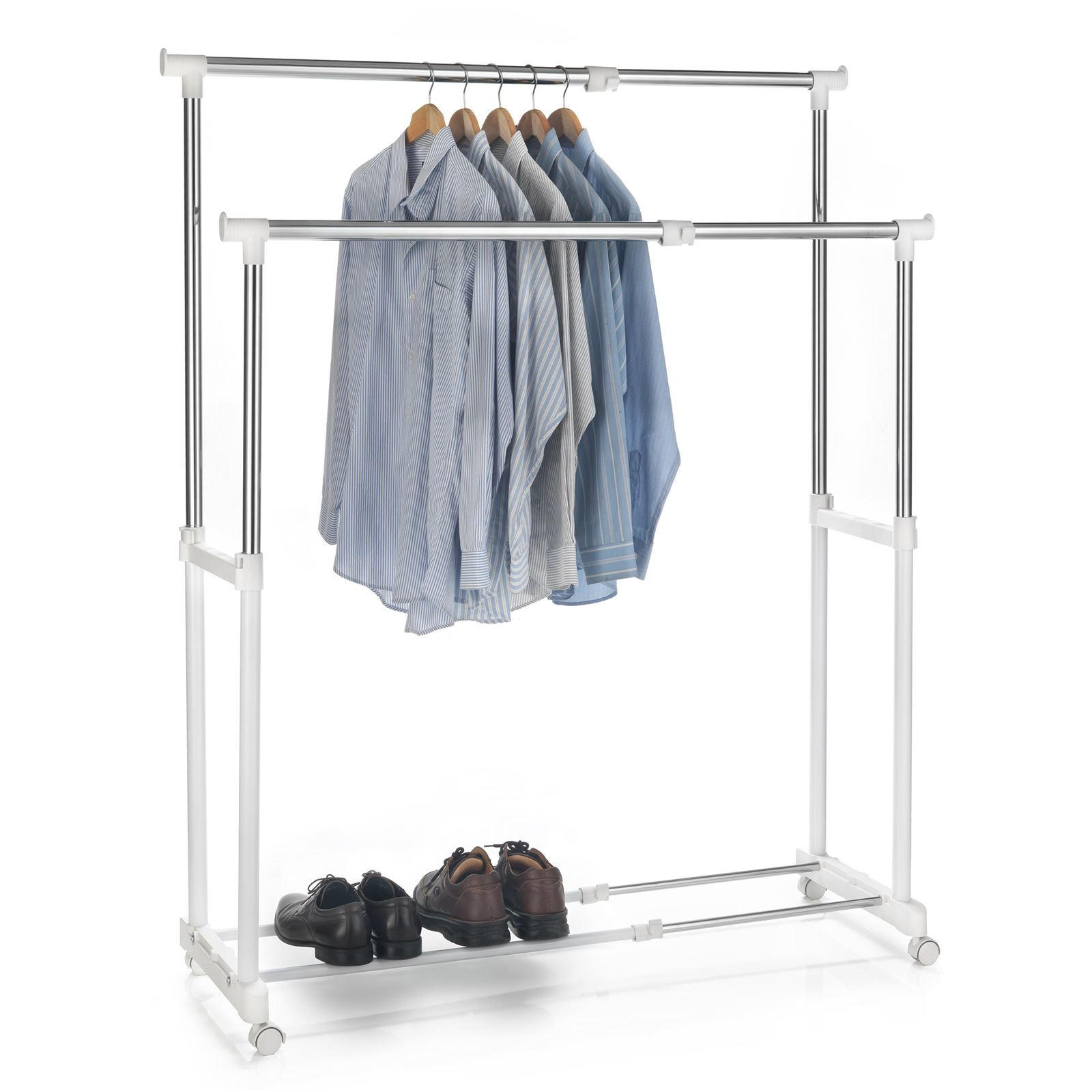 GARDEROBENWAGEN CASA - Weiß, Metall (82/89/43cm) - CARO-Möbel