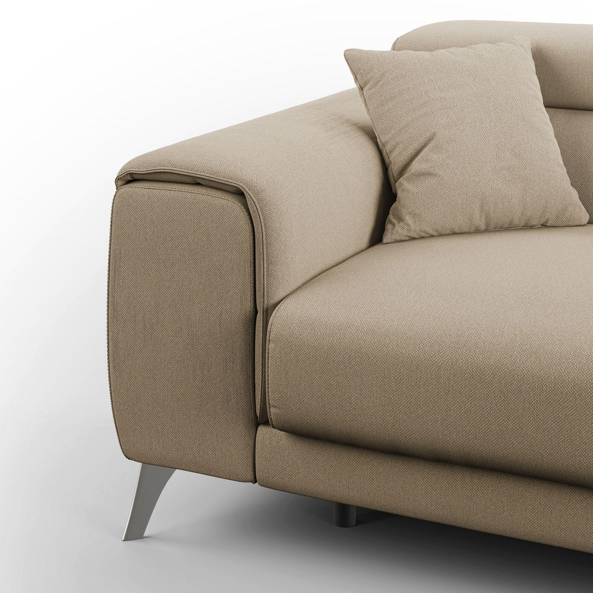 LINEARSOFA Fusion - Beige, Textil (215/73/102cm) - Divani.store