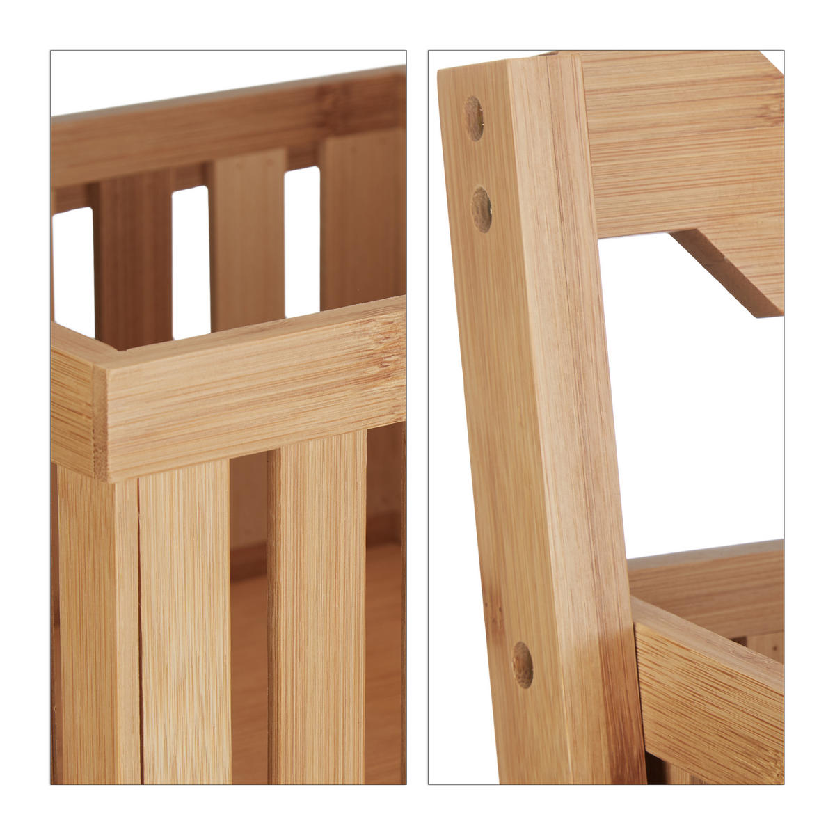 BADREGAL - Hellbraun, Holz/Holzwerkstoff (23/77/20cm) - Relaxdays