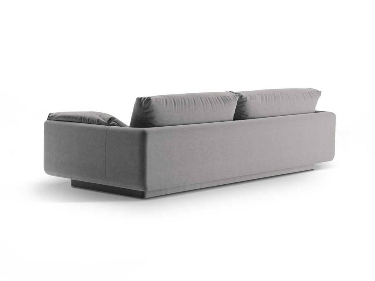 SOFA Torino aus strukturiertem Stoff hellgrau 3 Sitzplätze - Hellgrau, Textil (103/83/220cm) - Micadoni