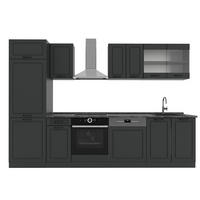 KUHINJSKI BLOK R-Line Antracitna podeželska hiša/antracitna 300 cm , DP Antracit - antracit, leseni material (300/206.8/60cm) - Vicco