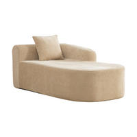 RÉCAMIERE DE-35127 rechte mit Chenille-Bezug Hellkhaki - Sandfarben, Textil (99/80.5/172cm) - ComfortXL