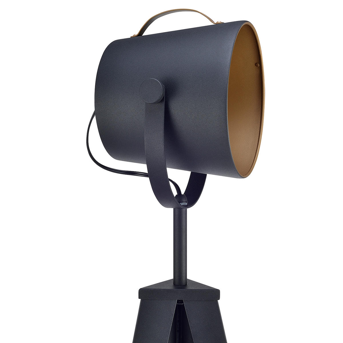STEHLEUCHTE Schwarz - Schwarz, Metall (158/59.9/158cm) - Teamson Home