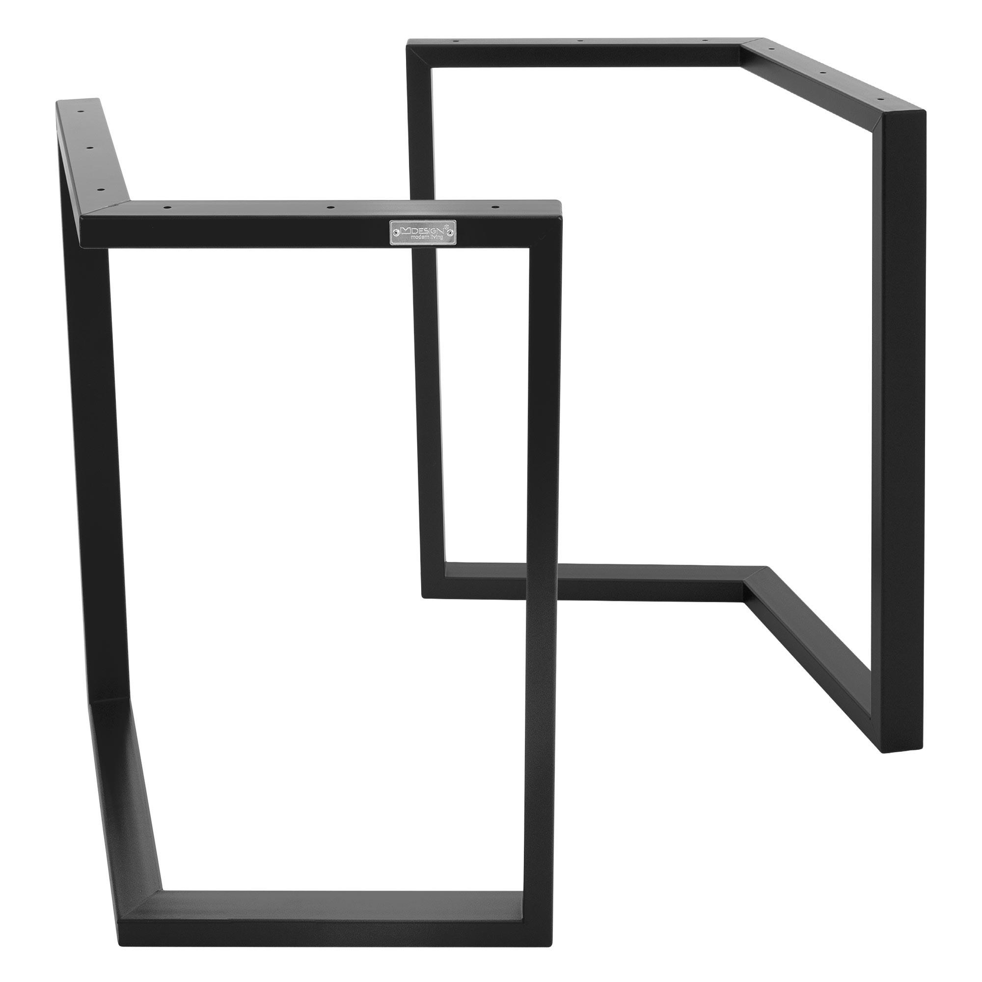 TISCHGESTELL - Schwarz, Metall (44/72/44cm) - ML-DESIGN