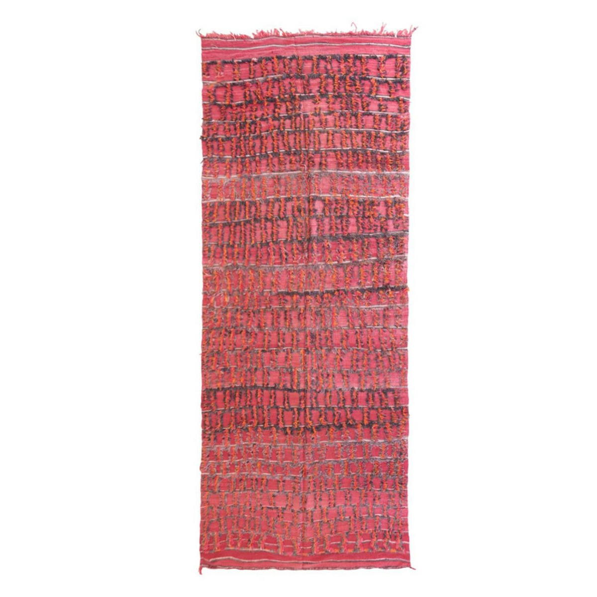 BERBERTEPPICH aus reiner Wolle 175x 467 cm - Rot, Naturmaterialien (175/467cm) - AFK Living