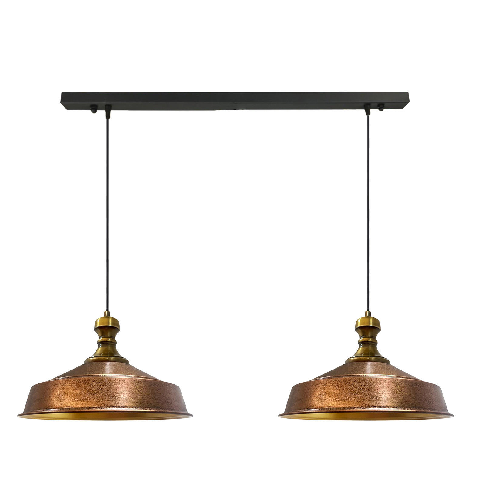 PENDELLEUCHTE Asletl 2 Flammig 40/36 cm - Goldfarben/Kupferfarben, Metall (40/36cm) - Bamyum