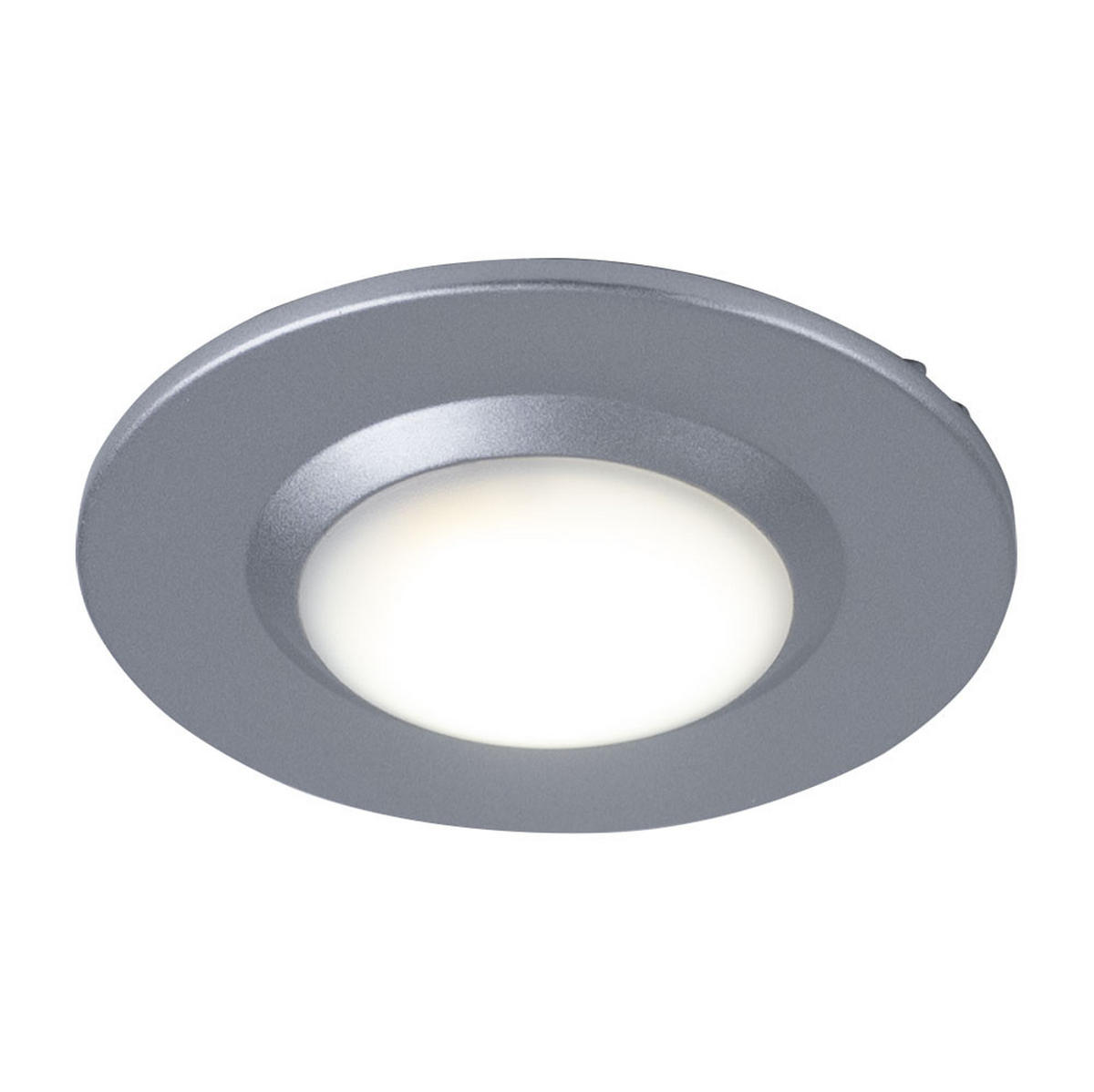 LED DECKENLEUCHTE Aluminium Silbern matt 3er Set - Silberfarben, Metall (7/7/1cm)
