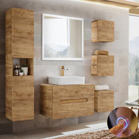 BADMÖBEL-SET 6-TLG. Luton-56 - Braun, Holzwerkstoff (180/200/46cm) - Lomado