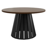 COUCHTISCH Circolo - Nussbaumfarben/Schwarz, Holzwerkstoff/Metall (75/75/43cm) - MIRJAN24