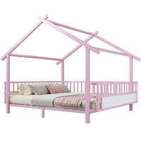 KINDERBETT 140/200 cm Rosa mit Sicherheitsgitter aus Metall - Rosa, Metall (140/200cm) - MIVRAY