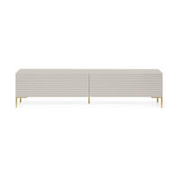 TV-LOWBOARD Lammelo Greige mit Lammelen 175 cm - Taupe/Goldfarben, Holzwerkstoff/Metall (175/44/32cm) - Selsey