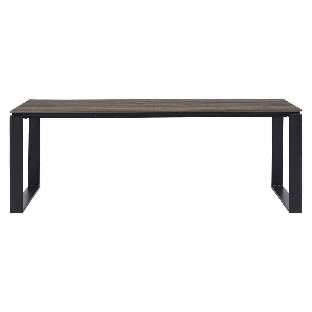GARTENTISCH, Martinus, Schwarz, HDPE, 210 x 100 x 75 cm - Schwarz, Kunststoff (100/210/75cm) - ebuy24