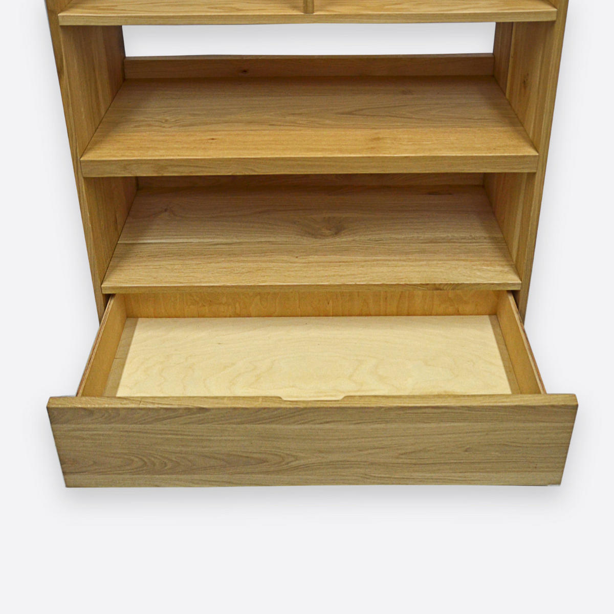 EICHENHOLZBÜCHERREGAL für das Wohnzimmer oder das Arbeitsbüro DAVOS - Eichefarben, Holz (100/215/35cm) - Rawood Furniture