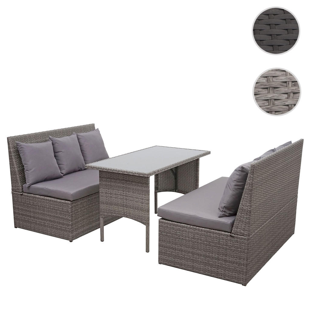 Thumbnail - MCW Poly-Rattan, Grau, Kunststoff, Gartenmöbel, Gartenmöbel-Sets