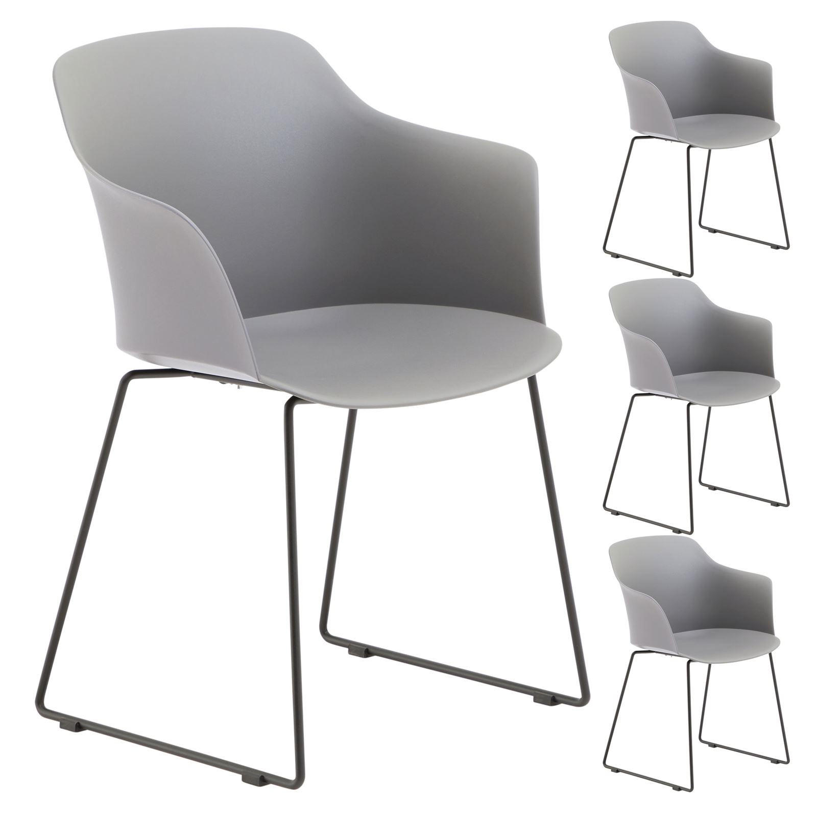 GARTENSTÜHLE FORO 4ER-SET - Grau, Textil (58/82/52cm) - IDIMEX
