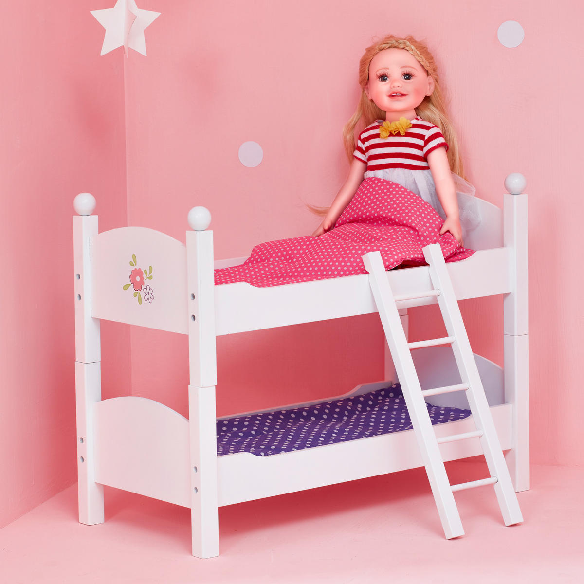 PUPPENBETT, Weiß, 44cm - Weiß, Holzwerkstoff (27/44/51cm) - Teamson Kids