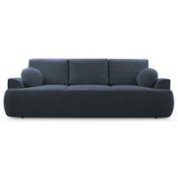 3-SITZER SOFA Barletto Dunkelgrau Bouclé - Dunkelgrau/Schwarz, Holz/Textil (248/94/110cm) - Selsey