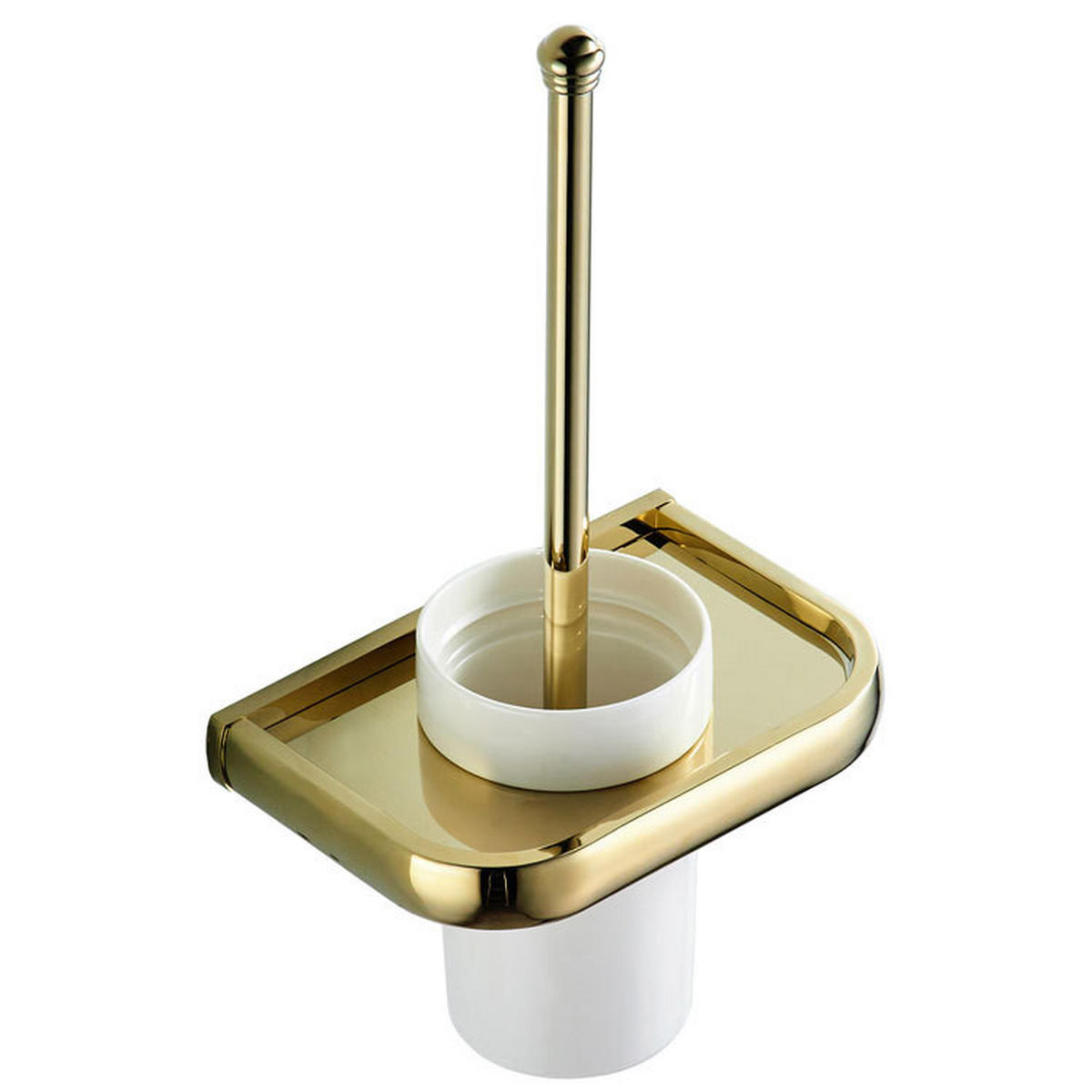 TOILETTENBÜRSTENHALTER – Gold (17 x 10,5 x 36,5 cm) - Goldfarben, Metall (19.5/36/13cm)