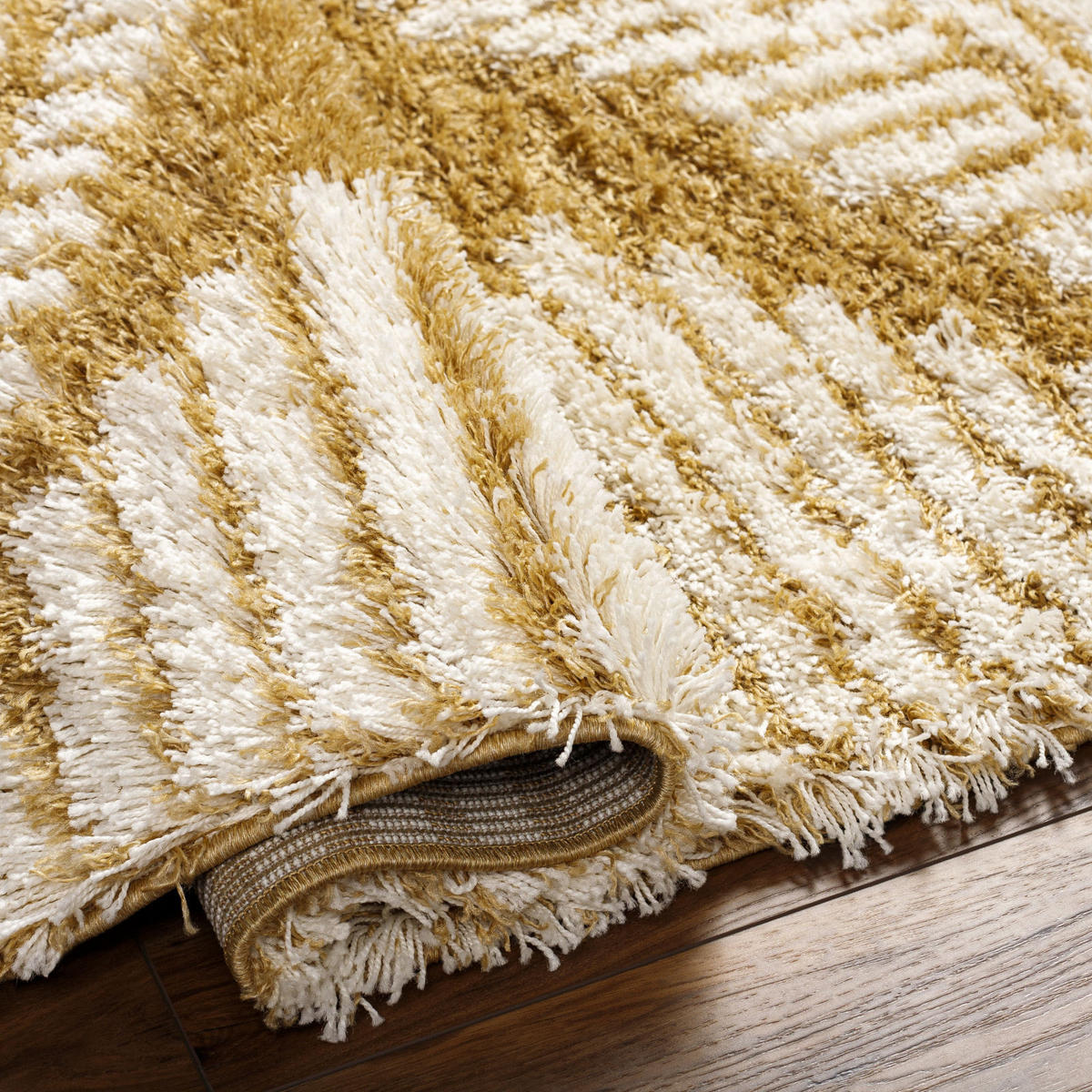 HOCHFLORTEPPICH 160/220 cm Orange - Gelb, Naturmaterialien/Textil (160/220cm) - LIVABLISS