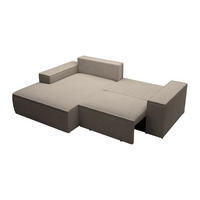 SCHLAFSOFA - 3 Personen-Sitzer - Samt - Taupe - - Braun, Textil (240/85/167cm) - Vente-Unique