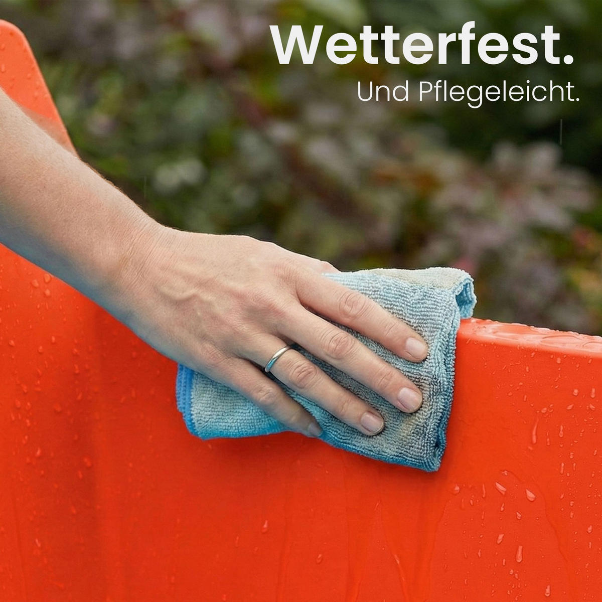 GARTENSTUHL 4er Set Kunststoff Orange - Orange, Kunststoff (73/78/57cm) - CLP