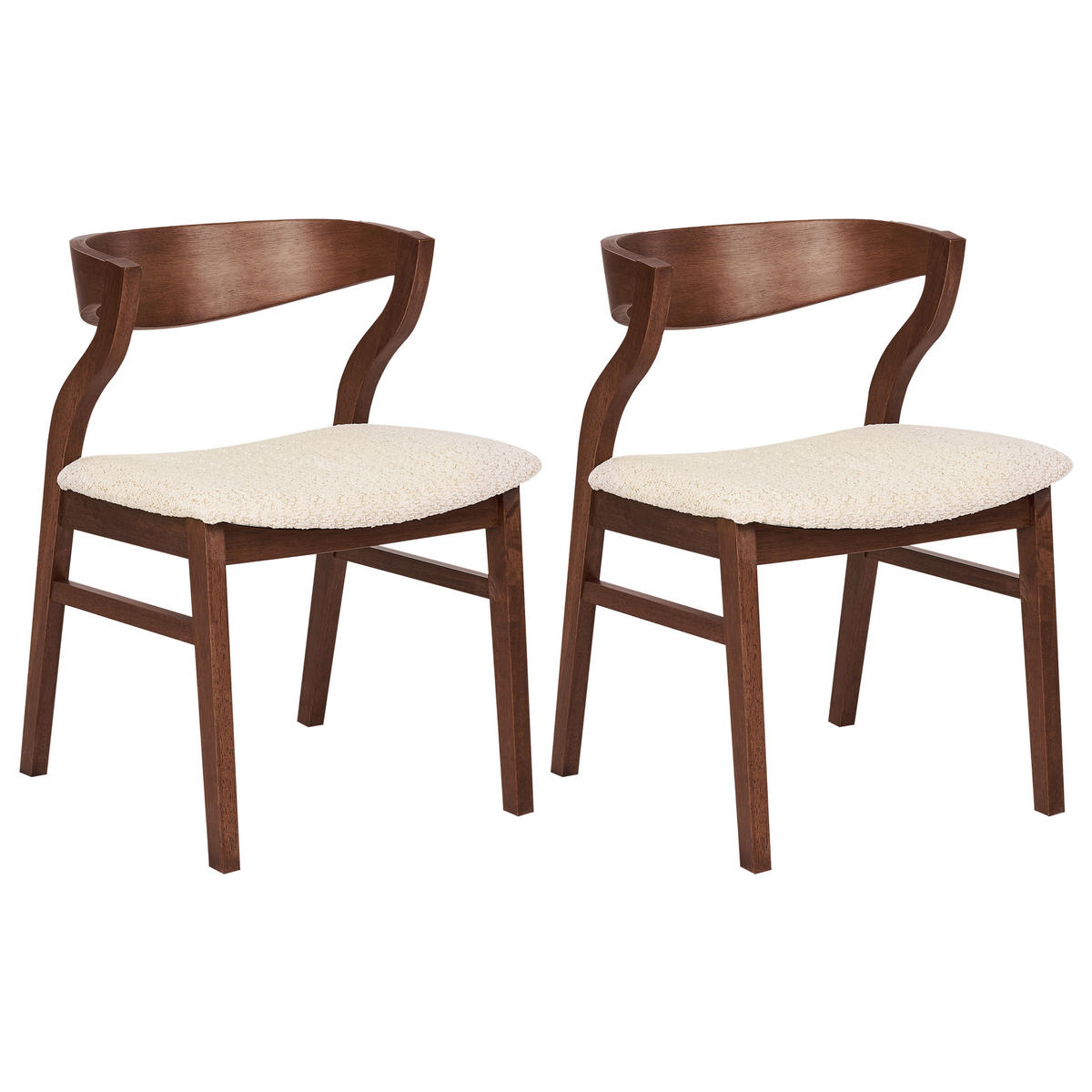 ÉTKEZŐSZÉK 2 darabos Szett Fa Világosbézs Maroa - bézs/barna, faalapú anyag (51/72/56cm) - Beliani