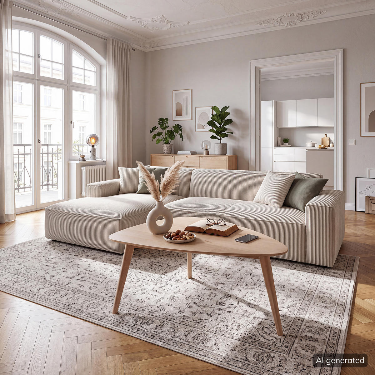 COUCHTISCH - Massivholz - Buchefarben, Holz/Buchenholz (60/90/43cm) - home24