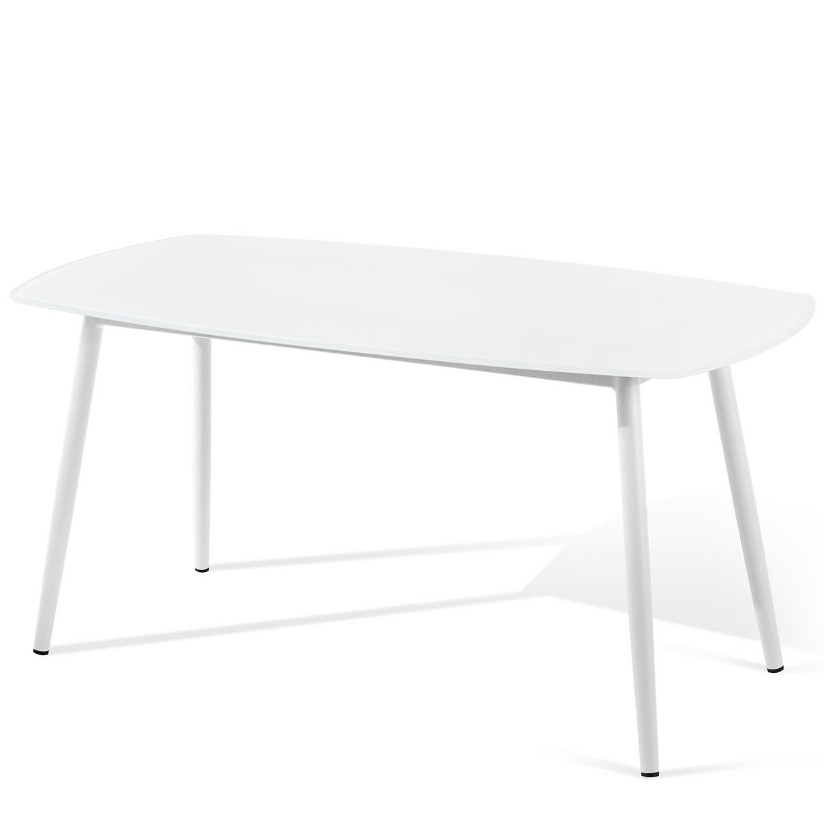 GARTENTISCH SOLIS Balkontisch, - Weiß, Textil/Metall (45/90/43cm) - KONSIMO®