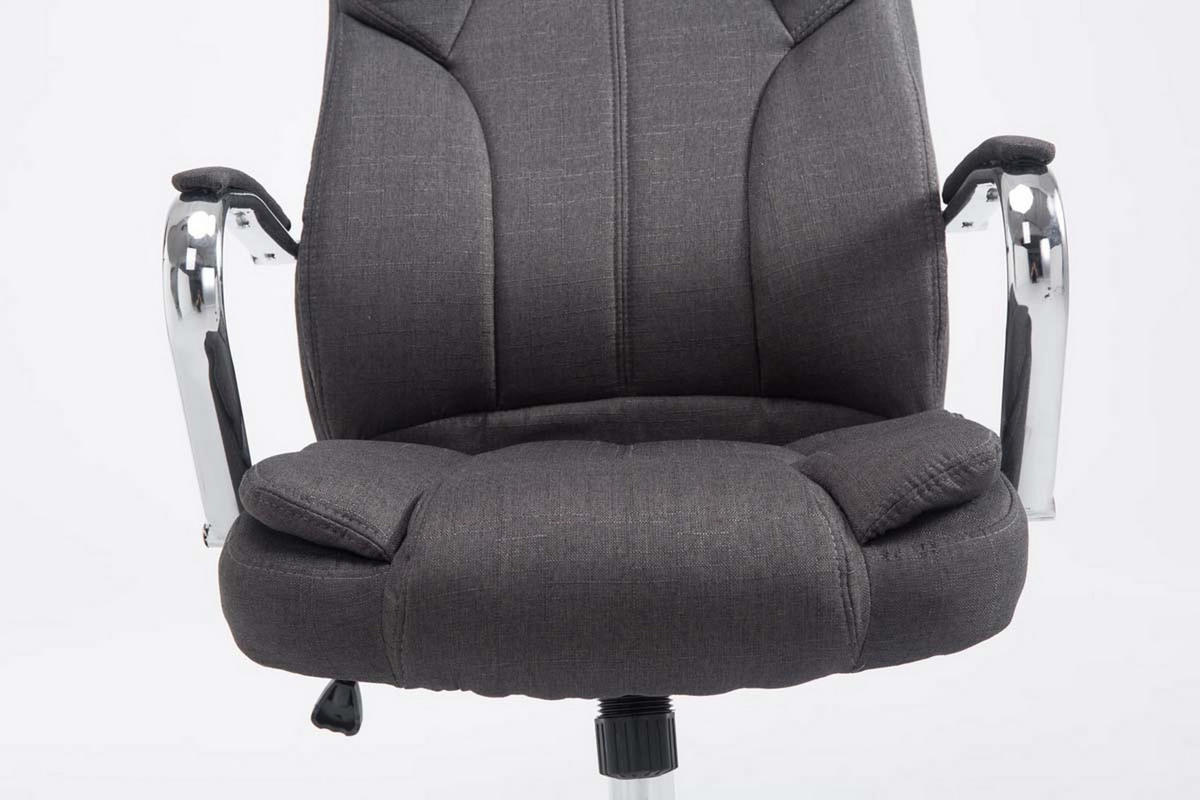 BÜROSTUHL Xavier Two, Stoffbezug Dunkelgrau - Dunkelgrau, Textil/Metall (62/125/70cm) - TPFLiving