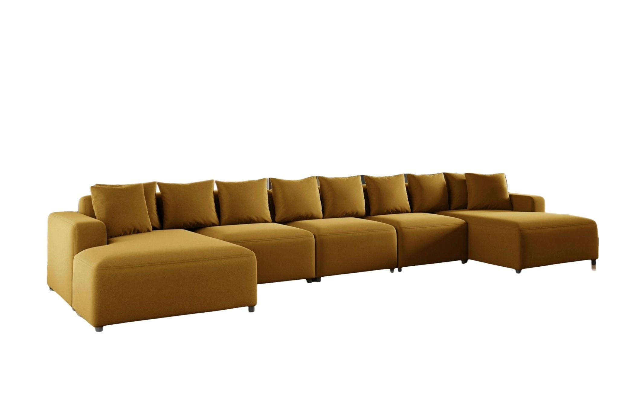 WOHNLANDSCHAFT Megan Xl In Salvador - Honig, Holzwerkstoff/Textil (517/75/165cm) - Fun Möbel
