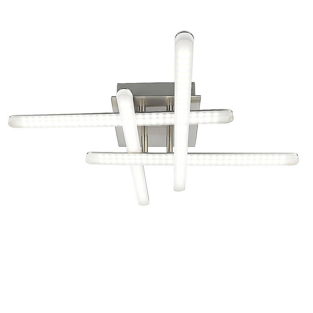 LED DECKENLEUCHTE Trentino Silber Metall - Silberfarben, Metall (55/55/11.5cm) - Globo Lighting