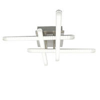 LED DECKENLEUCHTE Trentino Silber Metall - Silberfarben, Metall (55/55/11.5cm) - Globo Lighting