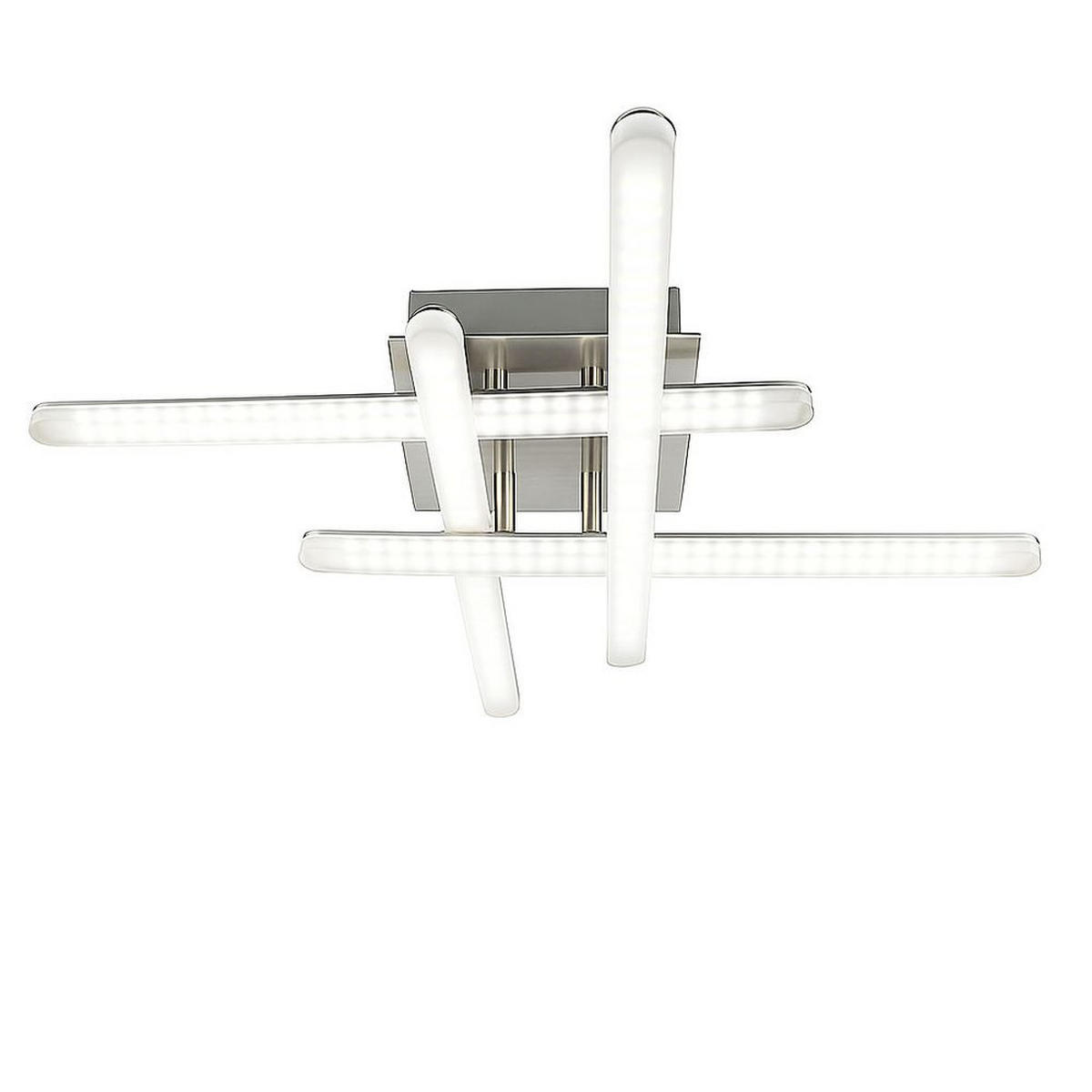 LED DECKENLEUCHTE Trentino Silber Metall - Silberfarben, Metall (55/55/11.5cm) - Globo Lighting