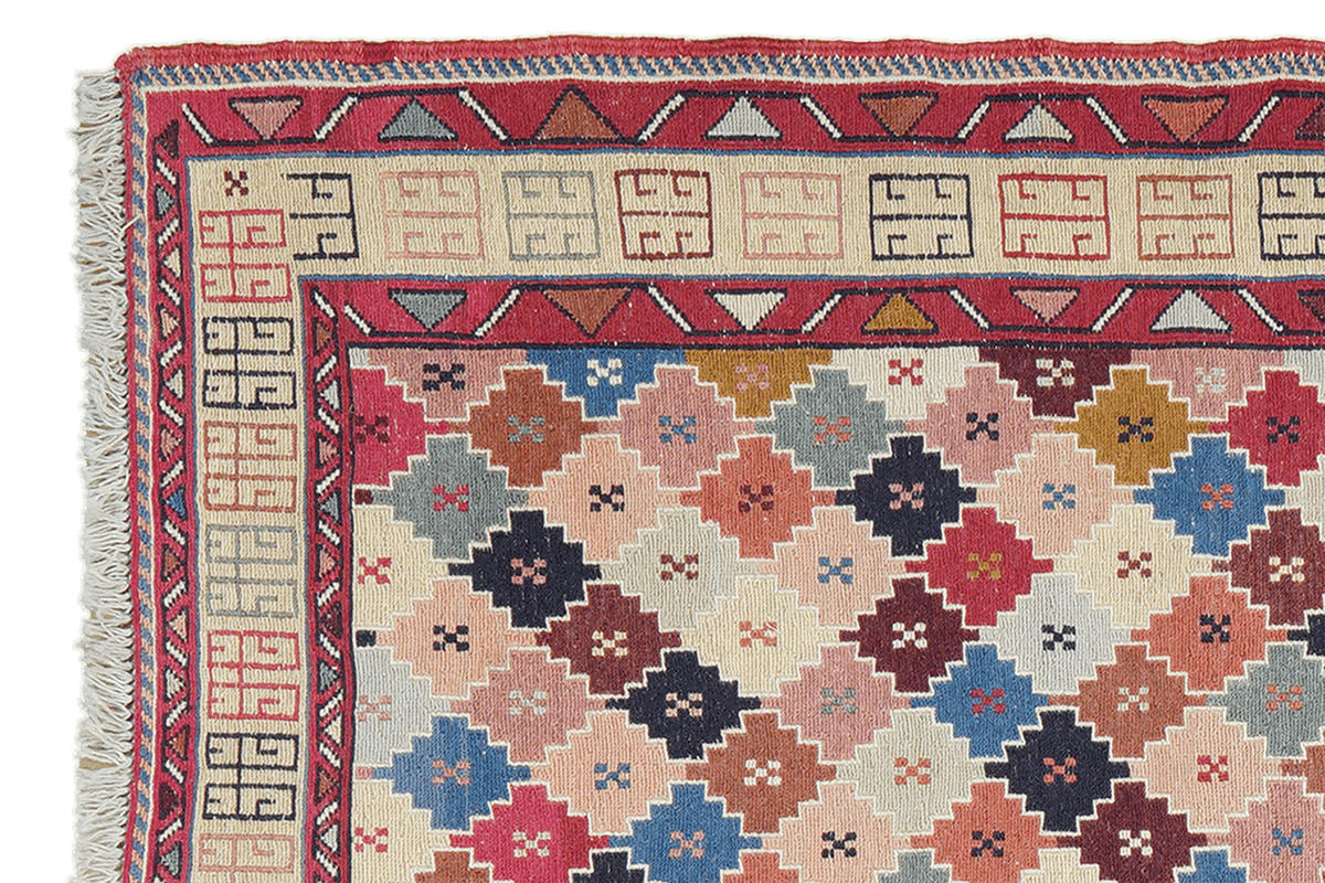 HANDWEBTEPPICH Sumak Shahsavan Mehrfarbig 143/102 cm Schurwolle - Multicolor, Textil (102/143cm) - Looma
