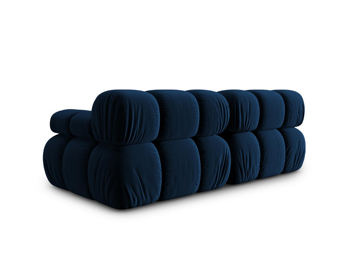 MODULARES-SOFA Bellis aus Samt königsblau 2 Sitzplätze - Blau, Textil (94/63/188cm) - Micadoni