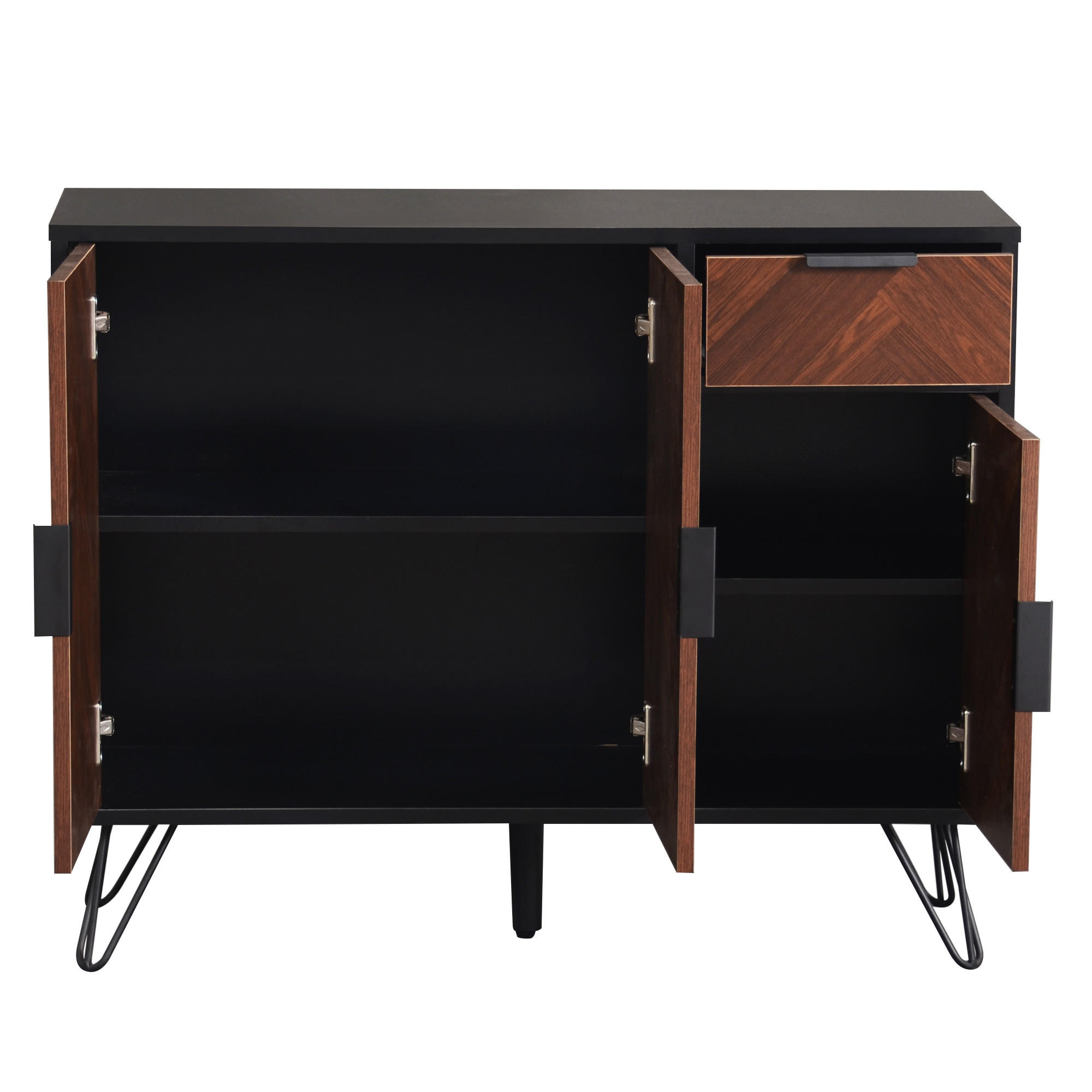 SIDEBOARD Schwarz 90/30/71,5 cm - Schwarz, Holzwerkstoff (30/71.5/90cm) - Urban Meuble