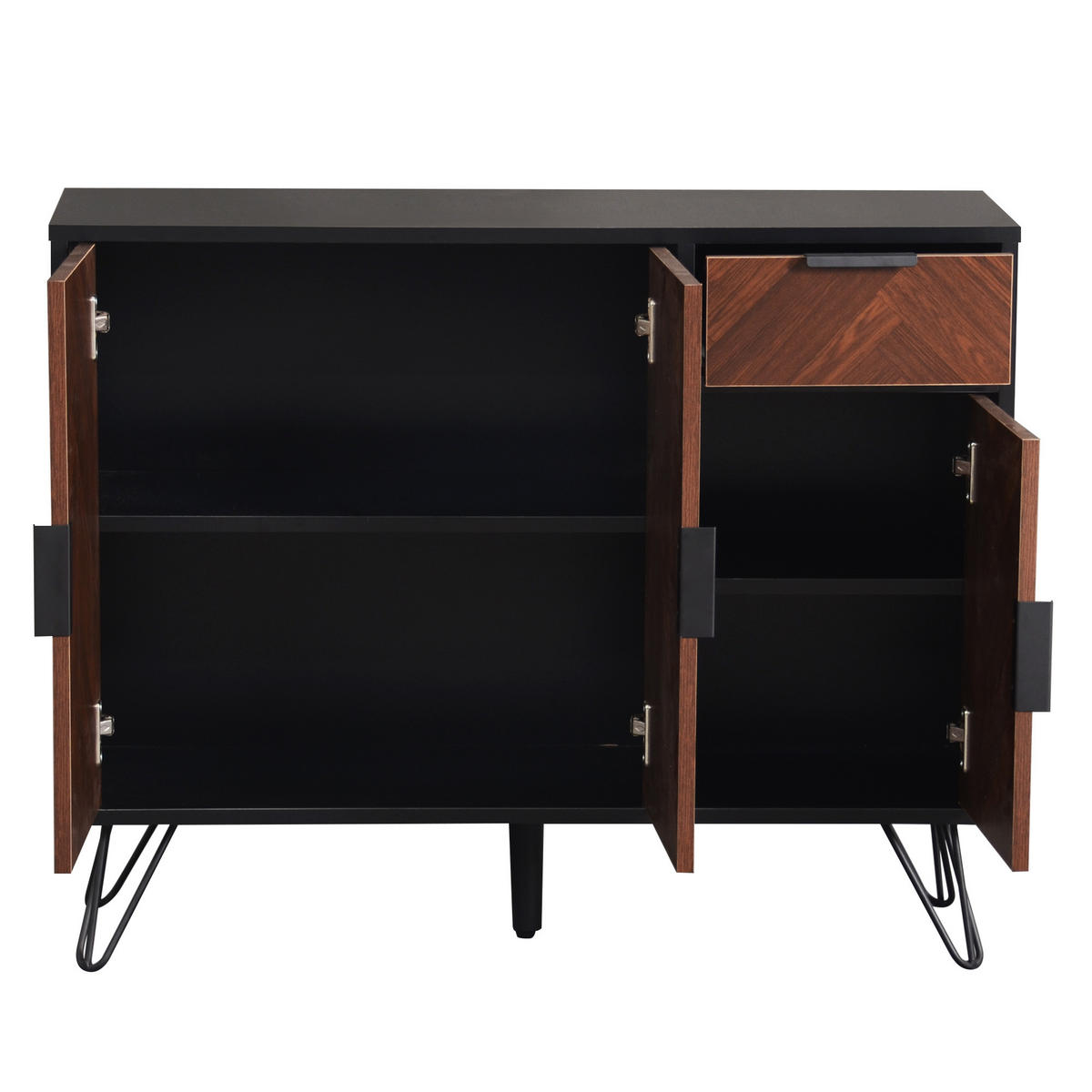 SIDEBOARD Schwarz 90/30/71,5 cm - Schwarz, Holzwerkstoff (30/71.5/90cm) - Urban Meuble
