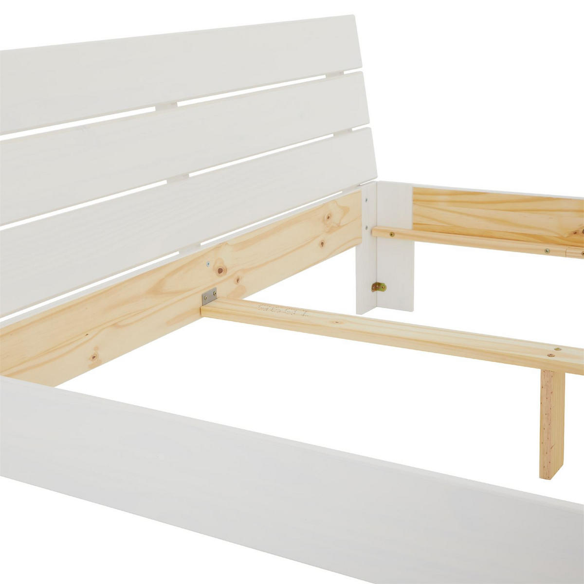 MASSIVHOLZBETT THOMAS 140X190 CM - Weiß, Holz (140/190cm) - IDIMEX