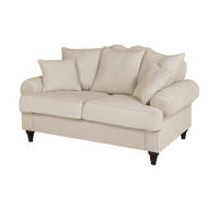 SOFA beige Landhaus, Couch 2-Sitzer 170 cm - Beige, Holz/Textil (170/95/100cm) - Furn.Design
