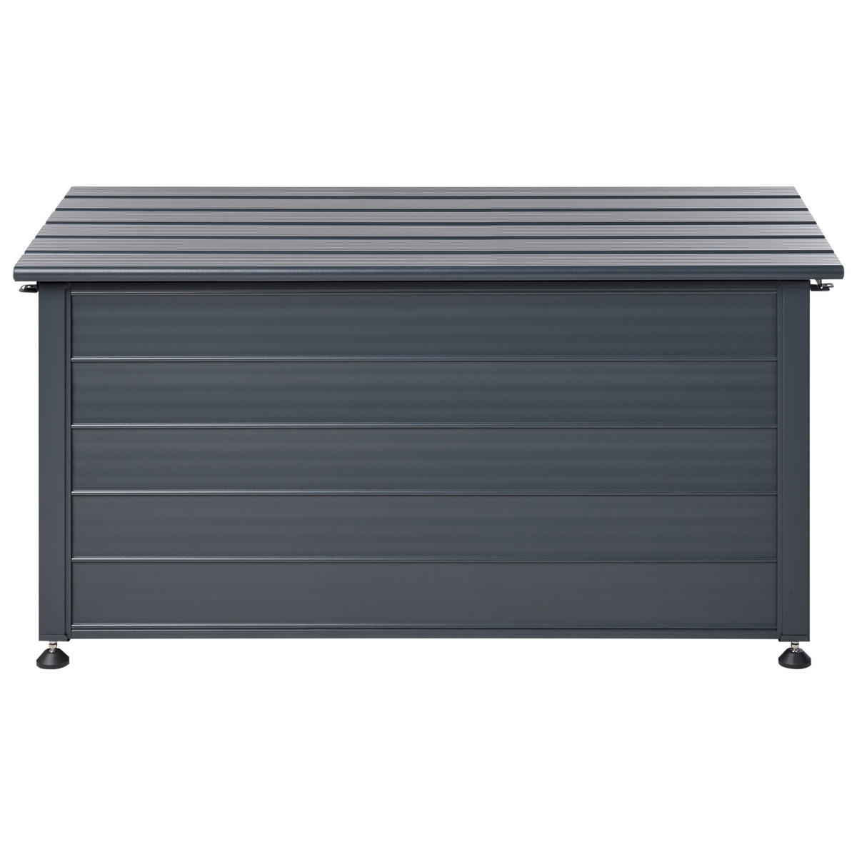 AUFBEWAHRUNGSBOX Grau Campalto - Grau, Metall (123/60/60cm) - Beliani