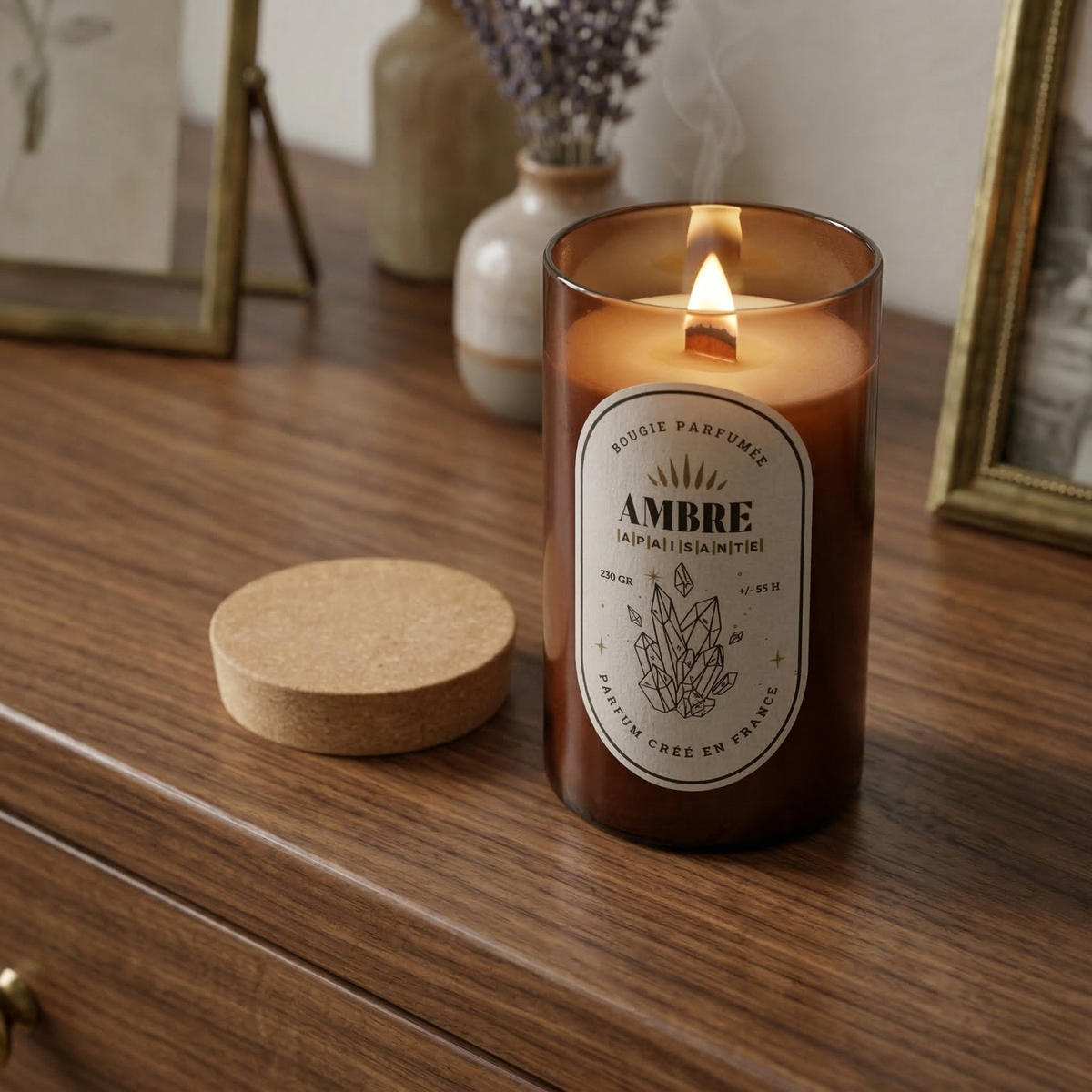 DUFTKERZE im Glas 6,5/6,5/12 cm - Orange, Paraffin (6.5/12cm) - Atmosphera Createur d´interieur