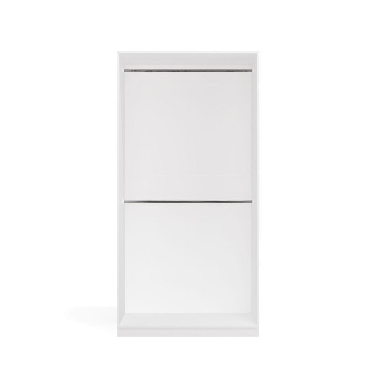 GARDEROBENSCHRANK Weiß 100/200/50 - Weiß, Holzwerkstoff (100/200/50cm) - RAUMHIRSCH FURNITURE
