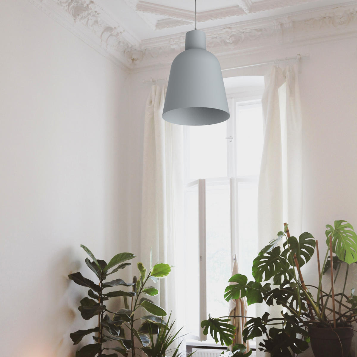 HÄNGELEUCHTE - Grau, Metall (40/40/51.5cm) - Lumicom